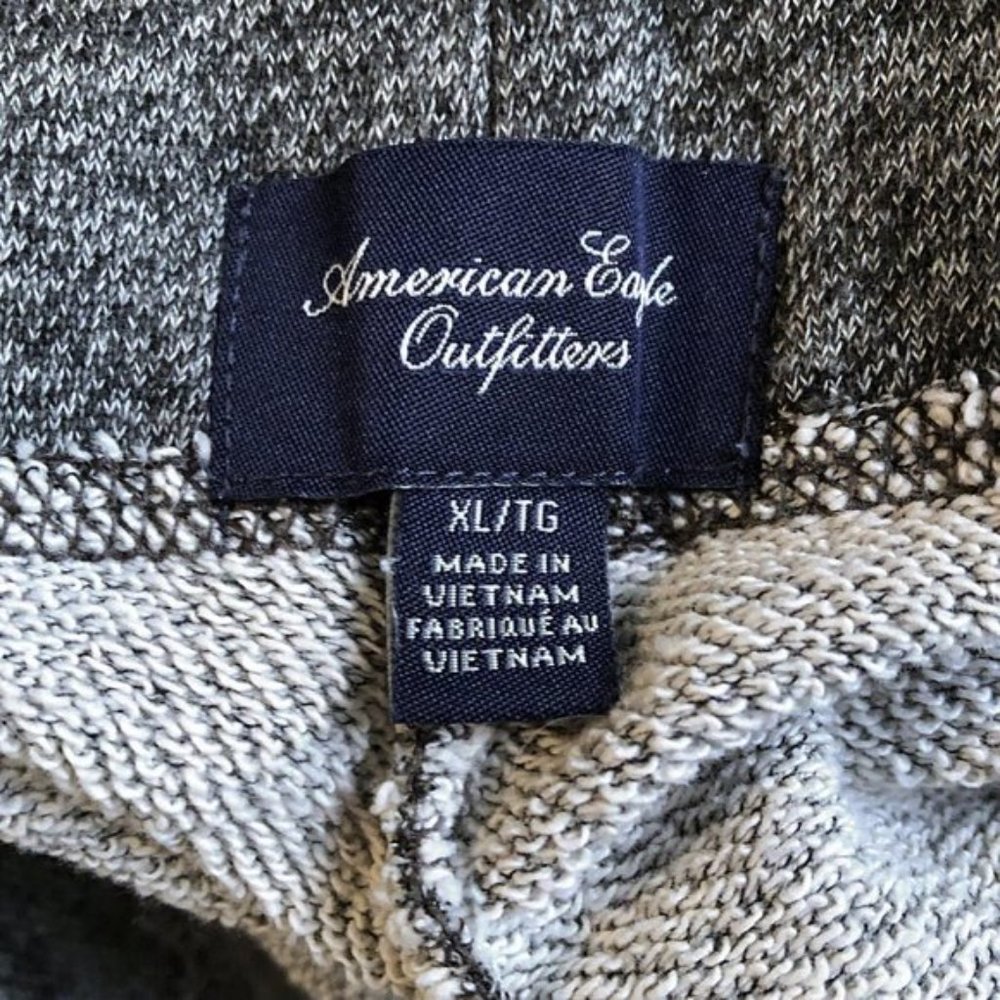 American Eagle Heather Gray Zip Pocket Jogger Pant - Picture 6 of 8